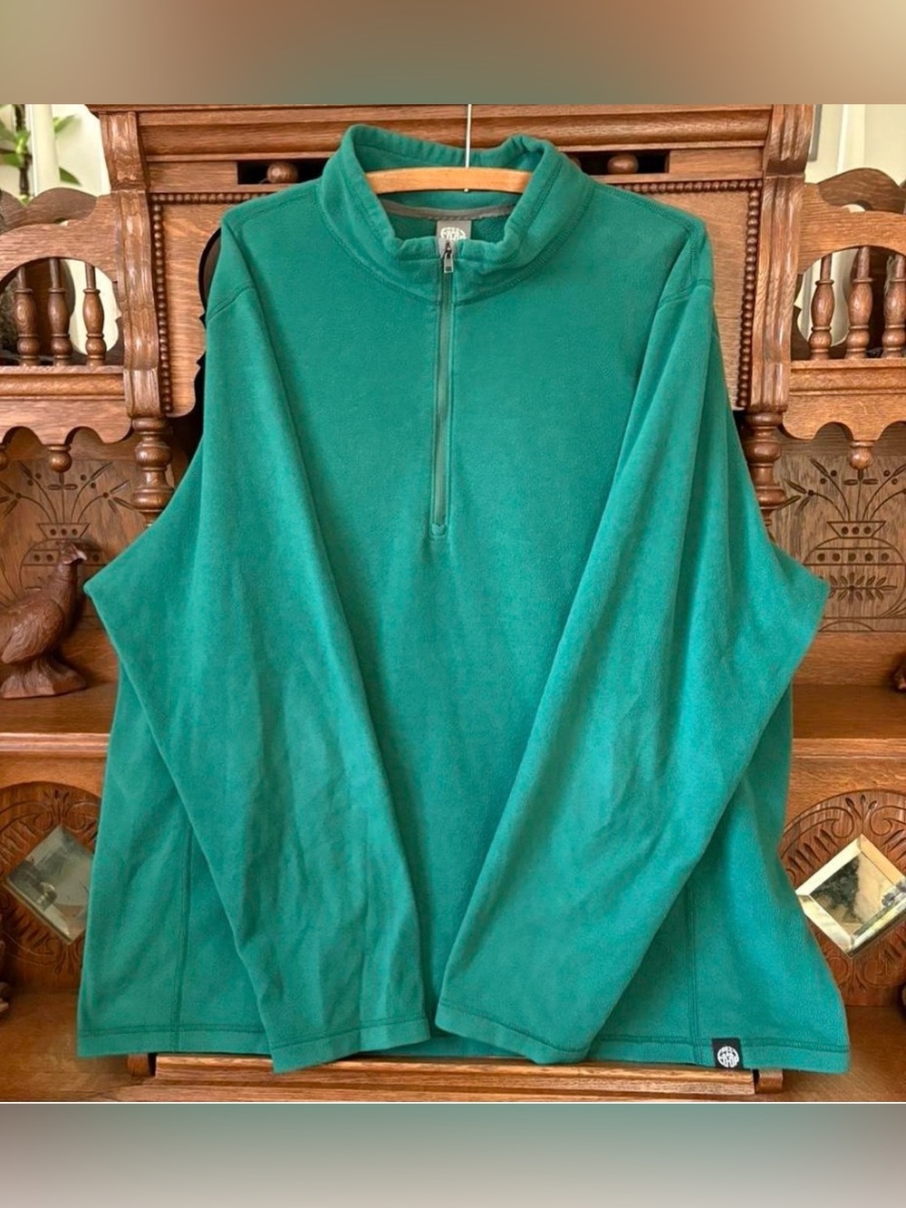 Super soft and cozy REI Co-Op green quarter zip fleece sweatshirt size XXL